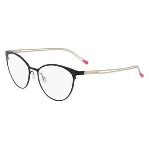 NEW Airlock Pure P-5012 009 Black & Gold Titanium Eyeglasses 52/16/145